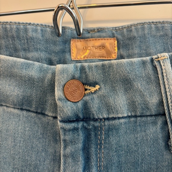 MOTHER The Looker Ankle Fray Hold My Hand Light Wash Denim Size 31 - Picture 8 of 10